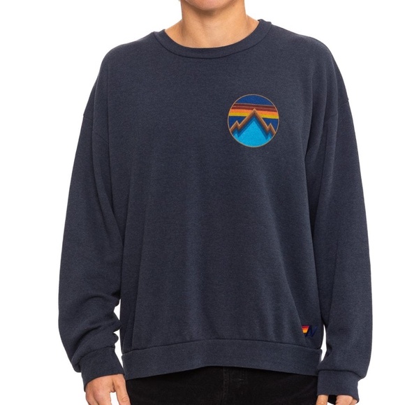 Aviator Nation All Seasons Circle Crew Sweatshirt, size L, Navy - Picture 3 of 10